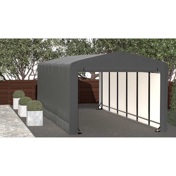 Shelterlogic ShelterTube Wind and Snow-Load Rated Garage, 10x27x8 Gray SQAACC0103C01002708 - main
